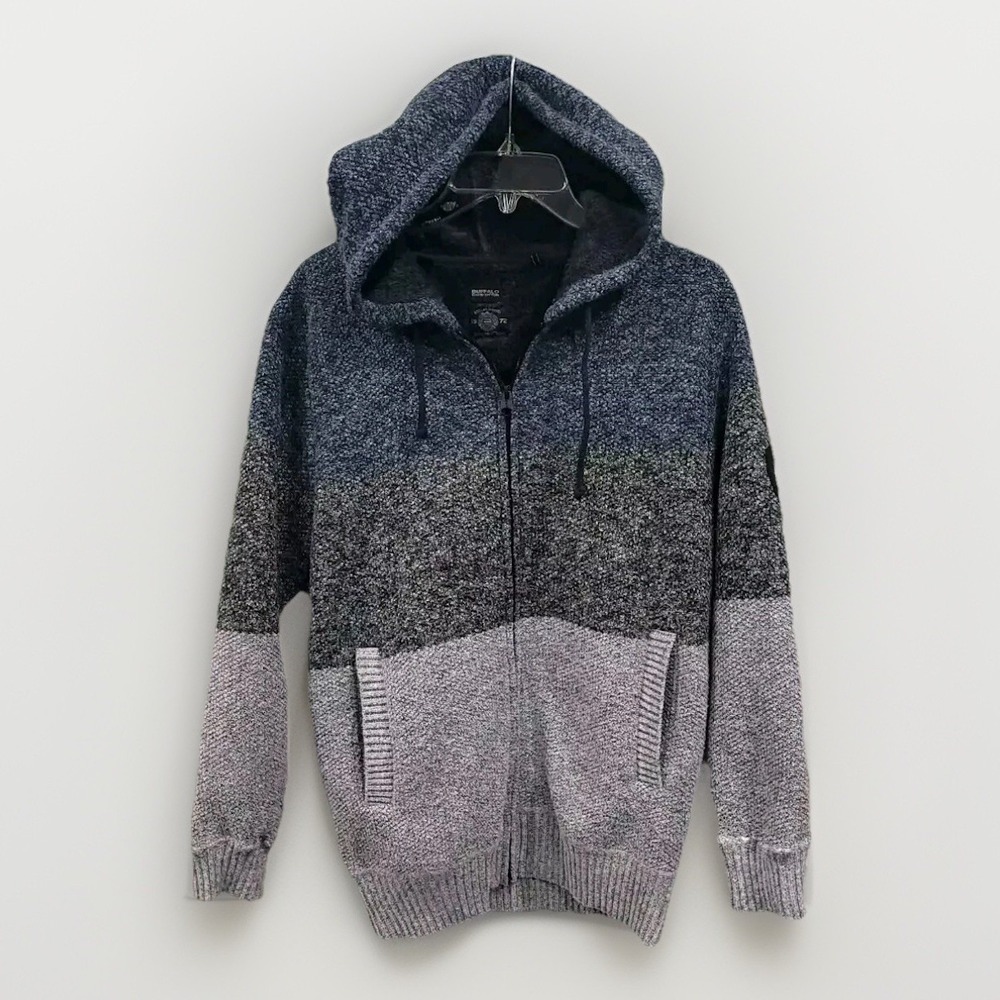 Buffalo David Bitton Sweater Men's S Full Zip Hoodie Jacket‎
